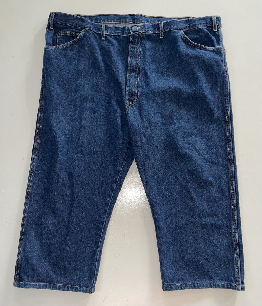 Men's Dickies SIze 50x30 (Fit: 50x23) Dark Wash Straight Leg Mid Rise Blue Jeans
